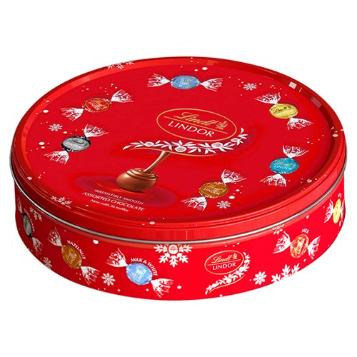 Lindt Lindor Assorted Chocolate Selection Tin 450g - Premium Quality